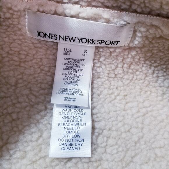 Jones New York Sport Suede Western Print Shearling Vest Jacket - Picture 3 of 11